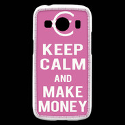 Coque Samsung Galaxy Ace4 Keep Calm Make money Rose
