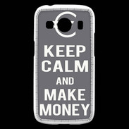 Coque Samsung Galaxy Ace4 Keep Calm Make money Gris