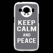 Coque Samsung Galaxy Ace4 Keep Calm Peace Gris