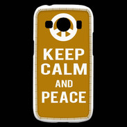 Coque Samsung Galaxy Ace4 Keep Calm Peace Orange