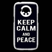 Coque Samsung Galaxy Ace4 Keep Calm Peace Noir