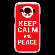 Coque Samsung Galaxy Ace4 Keep Calm Peace Rouge