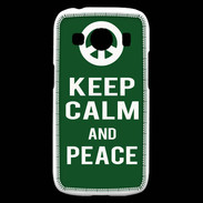 Coque Samsung Galaxy Ace4 Keep Calm Peace Vert