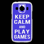 Coque Samsung Galaxy Ace4 Keep Calm Play games Bleu