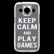 Coque Samsung Galaxy Ace4 Keep Calm Play games Gris