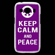 Coque Samsung Galaxy Ace4 Keep Calm Peace Violet