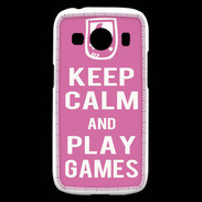Coque Samsung Galaxy Ace4 Keep Calm Play games Rose