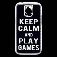 Coque Samsung Galaxy Ace4 Keep Calm Play games Noir