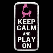 Coque Samsung Galaxy Ace4 Keep Calm Play on Noir