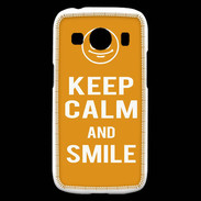 Coque Samsung Galaxy Ace4 Keep Calm Smile Orange