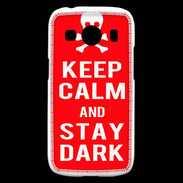 Coque Samsung Galaxy Ace4 Keep Calm Stay dark Rouge