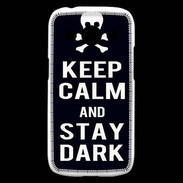 Coque Samsung Galaxy Ace4 Keep Calm Stay dark Noir