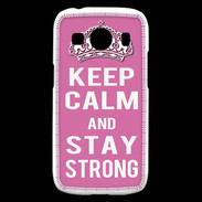 Coque Samsung Galaxy Ace4 Keep Calm Stay strong Rose