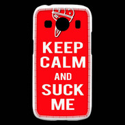 Coque Samsung Galaxy Ace4 Keep Calm Suck me Rouge