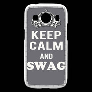 Coque Samsung Galaxy Ace4 Keep Calm Swag Gris