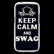 Coque Samsung Galaxy Ace4 Keep Calm Swag Noir