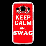 Coque Samsung Galaxy Ace4 Keep Calm Swag Rouge