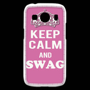 Coque Samsung Galaxy Ace4 Keep Calm Swag Rose