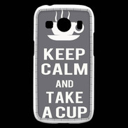 Coque Samsung Galaxy Ace4 Keep Calm Take a cup Gris