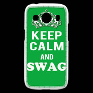 Coque Samsung Galaxy Ace4 Keep Calm Swag Vert