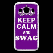 Coque Samsung Galaxy Ace4 Keep Calm Swag Violet