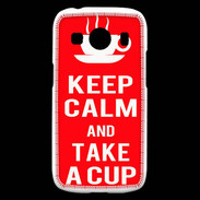 Coque Samsung Galaxy Ace4 Keep Calm Take a cup Rouge