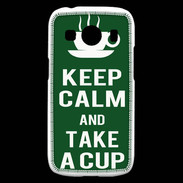 Coque Samsung Galaxy Ace4 Keep Calm Take a cup Vert