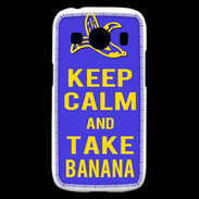 Coque Samsung Galaxy Ace4 Keep Calm Take Banana Bleu
