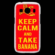 Coque Samsung Galaxy Ace4 Keep Calm Take Banana Rouge