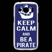 Coque Samsung Galaxy Ace4 Keep Calm Be a Pirate Bleu