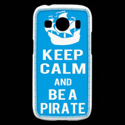 Coque Samsung Galaxy Ace4 Keep Calm Be a Pirate Cyan