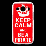 Coque Samsung Galaxy Ace4 Keep Calm Be a Pirate Rouge