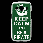 Coque Samsung Galaxy Ace4 Keep Calm Be a Pirate Vert
