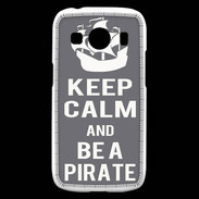Coque Samsung Galaxy Ace4 Keep Calm Be a Pirate Gris