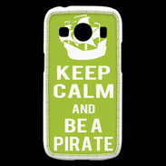 Coque Samsung Galaxy Ace4 Keep Calm Be a Pirate Vert pomme