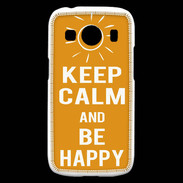 Coque Samsung Galaxy Ace4 Keep Calm Be Happy Orange