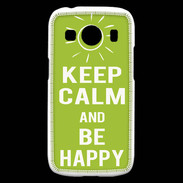 Coque Samsung Galaxy Ace4 Keep Calm Be Happy Vert pomme