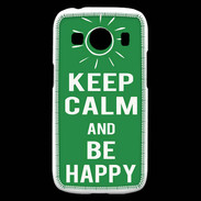 Coque Samsung Galaxy Ace4 Keep Calm Be Happy Vert