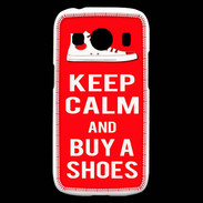 Coque Samsung Galaxy Ace4 Keep Calm Buy Shoes Rouge