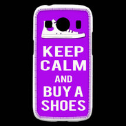 Coque Samsung Galaxy Ace4 Keep Calm Buy Shoes Violet