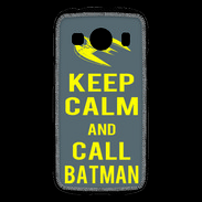 Coque Samsung Galaxy Ace4 Keep Calm Call Batman Gris