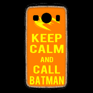 Coque Samsung Galaxy Ace4 Keep Calm Call Batman Orange