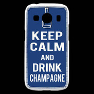 Coque Samsung Galaxy Ace4 Keep Calm Drink Champagne Bleu