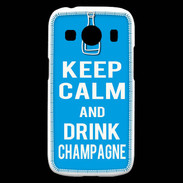 Coque Samsung Galaxy Ace4 Keep Calm Drink champagne Cyan