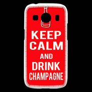 Coque Samsung Galaxy Ace4 Keep Calm Drink champagne Rouge