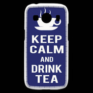 Coque Samsung Galaxy Ace4 Keep Calm Drink Tea Bleu