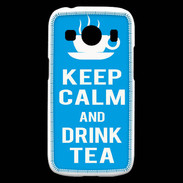 Coque Samsung Galaxy Ace4 Keep Calm Drink Tea Cyan