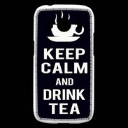 Coque Samsung Galaxy Ace4 Keep Calm Drink Tea Noir