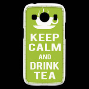 Coque Samsung Galaxy Ace4 Keep Calm Drink Tea Vert pomme
