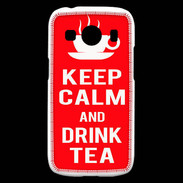 Coque Samsung Galaxy Ace4 Keep Calm Drink Tea Rouge